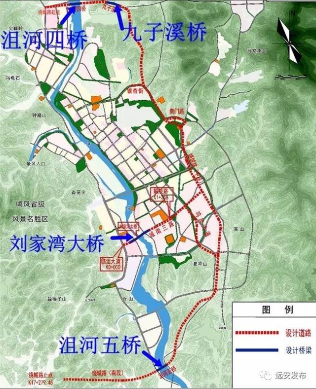 止于花林寺镇赵家台,接保宜高速公路远安互通,路线全长23