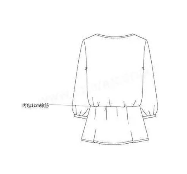 步骤来源:一行一线 step 1 画出廓形与结构线,注意服装结构的穿插关系