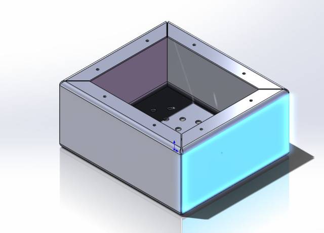 solidworks钣金练习:电源箱(闭合角,填充阵列,通风口)