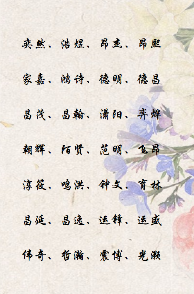 宝宝快出生了,这里有精妙绝伦的名字大全分享给你!图片