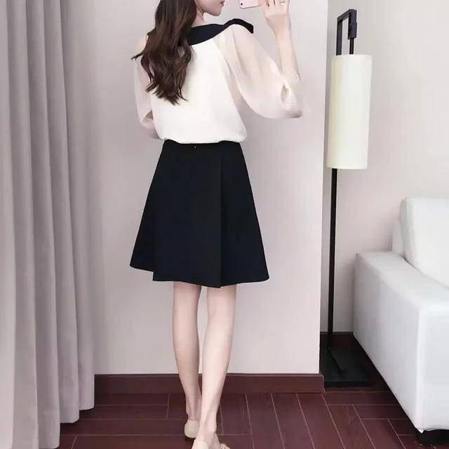 身高152的女生别穿长裙,试试流行10件短裙套装 上衣,高挑又减龄
