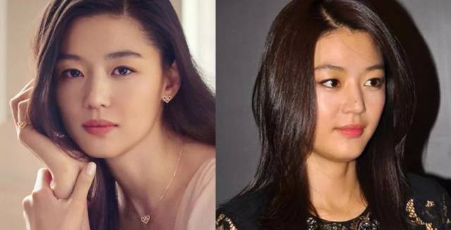 这些古典美型的美女一碰浓妆也是坑↓ 全智贤 ▲扇形双眼皮是很具有