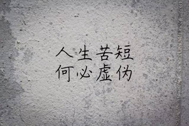 人生苦短 何必虚伪 人可以不识字 但必须会识人