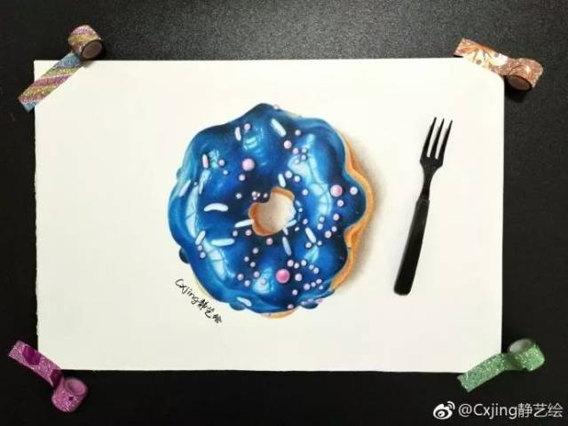 彩铅步骤临摹 | 星光甜甜圈