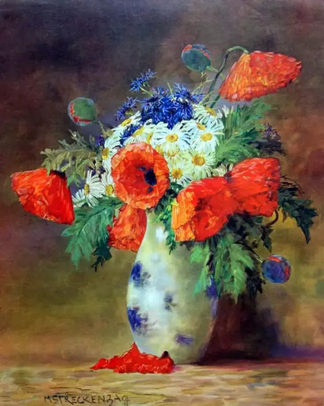 油画课堂296|美翻了的比利时画家花卉油画作品欣赏