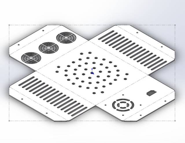 solidworks钣金练习:电源箱(闭合角,填充阵列,通风口)