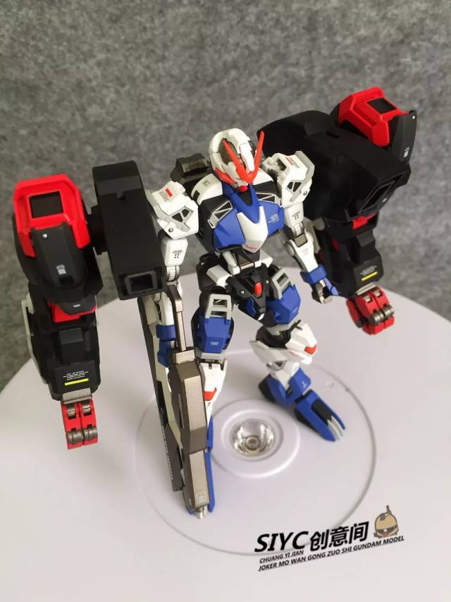 hg1/144铁血但他林高达模型全喷涂成品,脸部骷髅头修复.