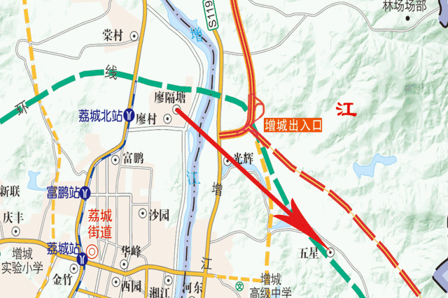 已正式开工的增城区光辉大桥建设工程位于广东省广州市增城区境内图片