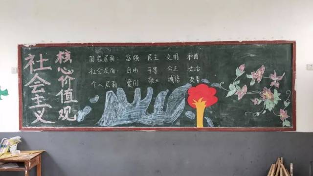 用卡纸做成的黑板报