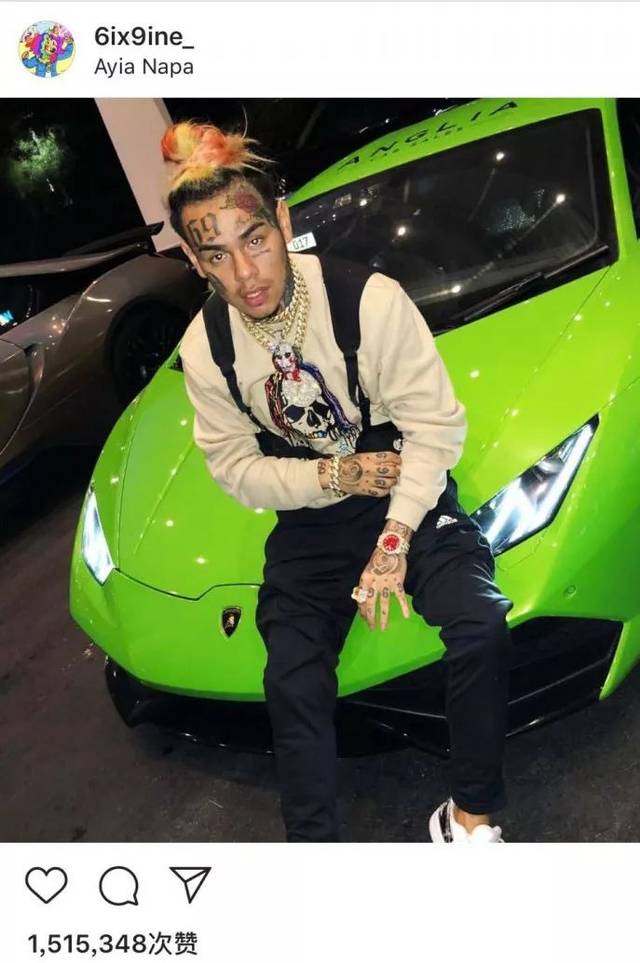 图源:ins,6ix9ine