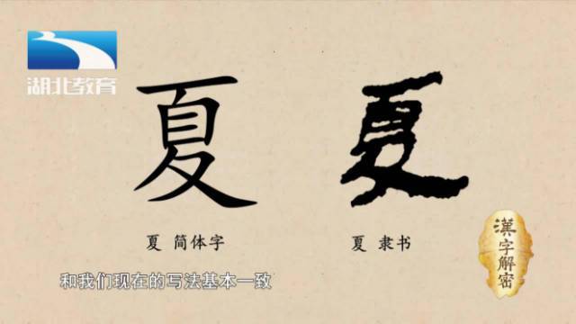 夏:甲骨文的夏字看着就很热,猜猜看里面都画了啥