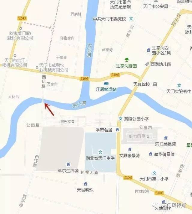 天门城区要同时建两座大桥!