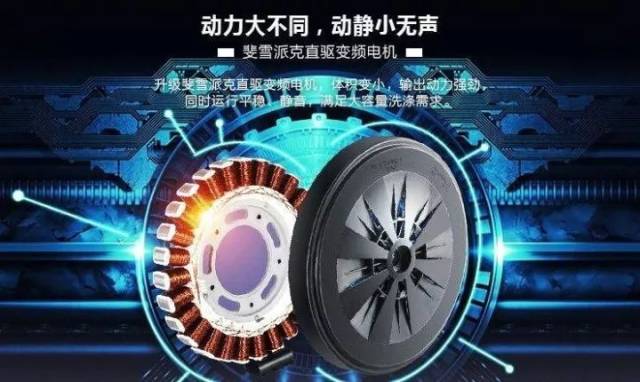 原来它颠覆了传统皮带技术 搭载斐雪派克直驱变频电机 电机与内筒1:1