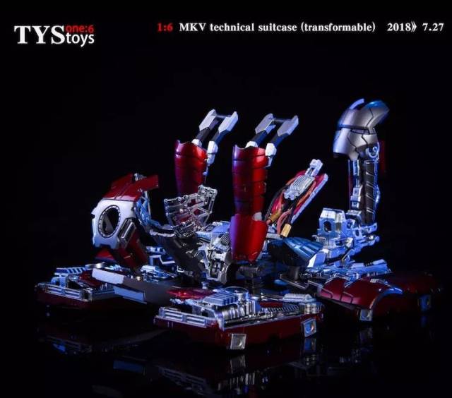 新品预定 tystoys 1/6 tony用 钢铁侠mk5手提箱 可动爆甲版