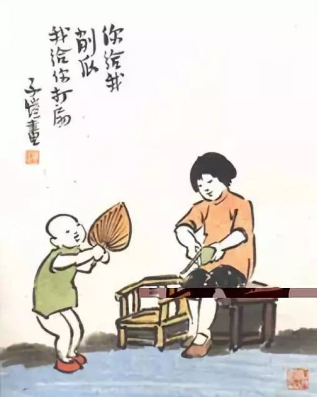 我就是在奶奶的摇曳的蒲扇中长大的.