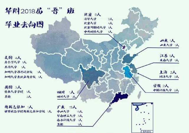 广东各地学霸班级毕业去向统计,以后全国去到哪都可以图片