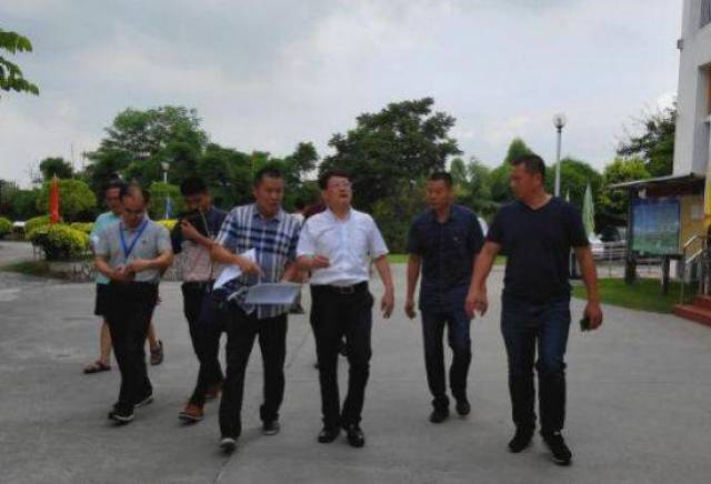 陈前,副局长吕子祥,区教育局局长助理张志愿,竹坝开发区副主任廖广元
