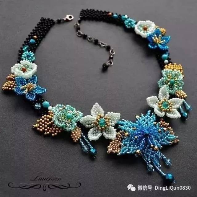 【串珠作品】米珠饰品,串珠盆景花等制作及作品欣赏