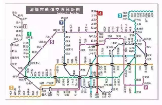 先来一张深圳地铁图 点击图片,可看高清大图