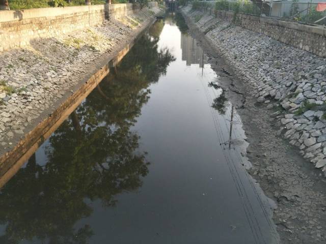 市民称保定护城河水变黑臭水,水系办:两日后开闸放水