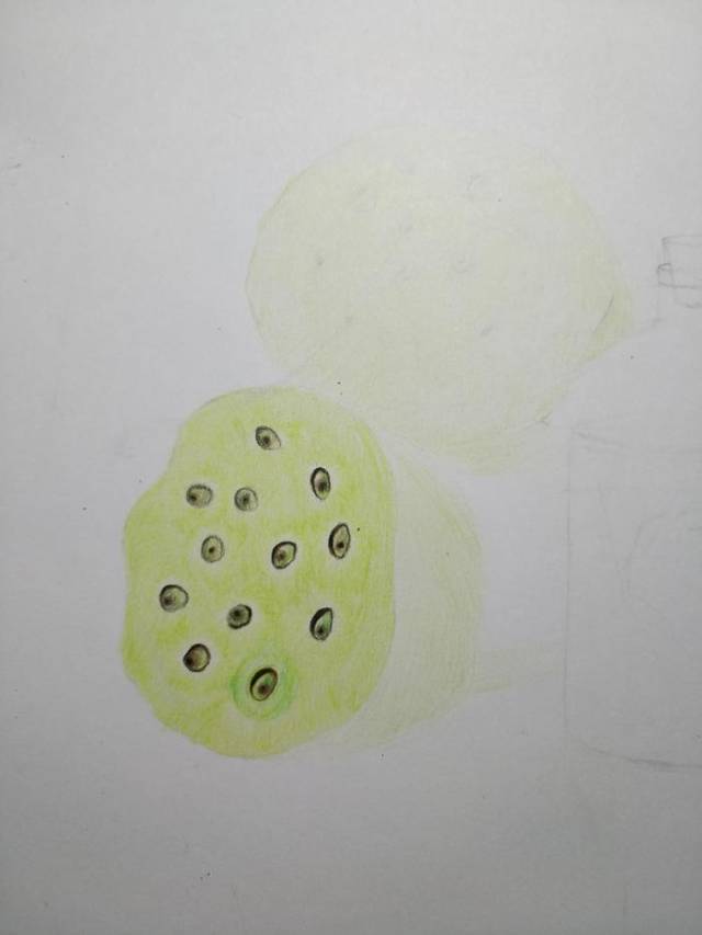 每一个莲子可以看作是一个球体.注意好中间的过渡.