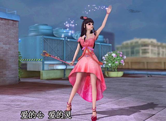 五个叶罗丽拿法杖的动作,白光莹酷,曼多拉霸气,你能模仿几个?图片