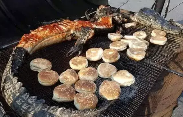 大马美食节"烤全鳄鱼"引发热议,视觉效果太震撼