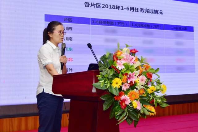 营销部王丽女士汇报发言