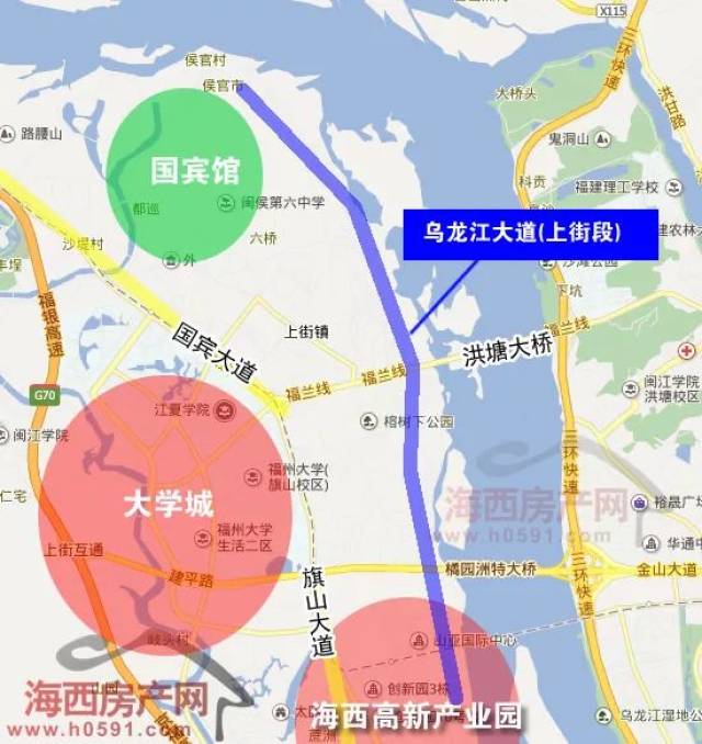 【原创】闽侯路网又添利好:乌龙江大道上街段拟下半年开建