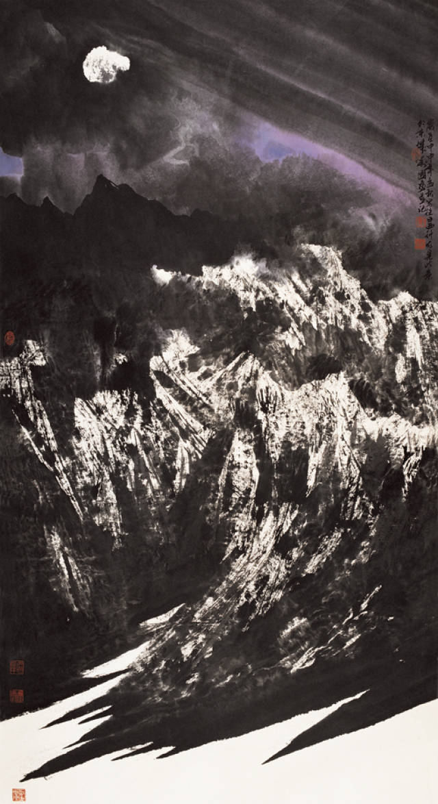 国画-百幅昆仑山系列-96cmx180cm