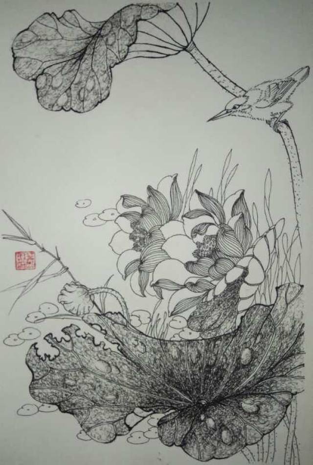 16,          名称: 西昌邛海湿地之二十二 类别: 钢笔画 18,叶志军