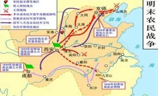 明朝末年农民起义图
