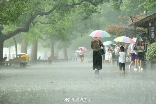 今天这场雨好大,你被挡在路上了吗?杭州发布台风蓝色预警