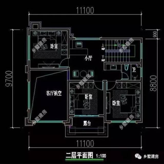 20万建一栋三层别墅,豪气双露台,绝美落地窗,征服众人!