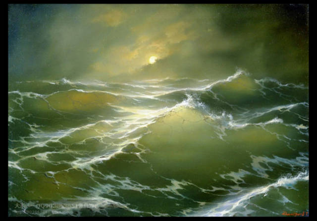 俄罗斯画家george dmitriev《大海~海浪》系列油画作品欣赏