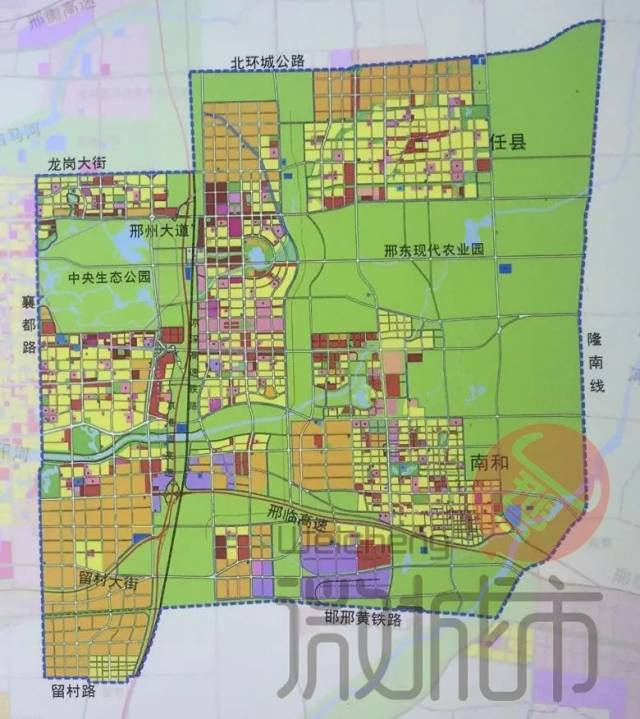 随着邢东新区的不断发展 征地可能还将继续 ▲邢东新区规划图