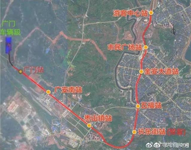 广安云轨1号线即将试运行
