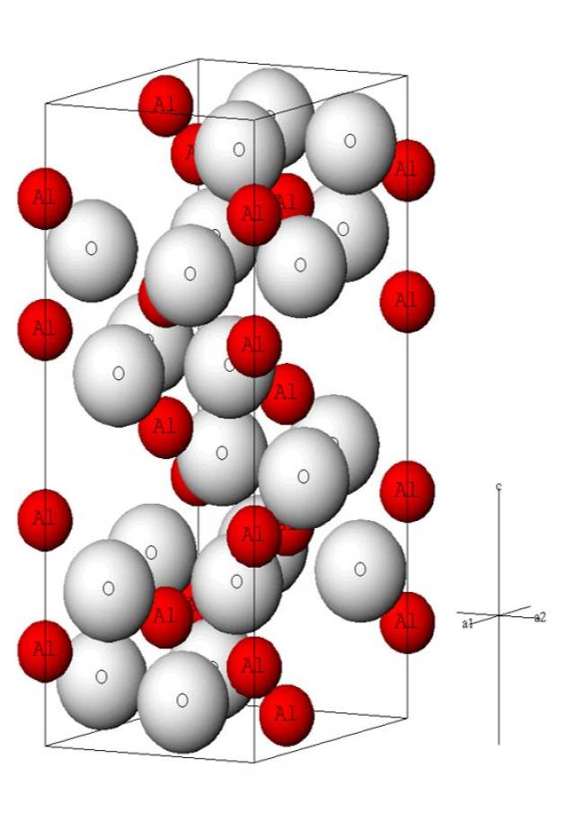 结构中铝氧离子的空间排布 正因为红蓝宝石具有这种独特的晶体结构