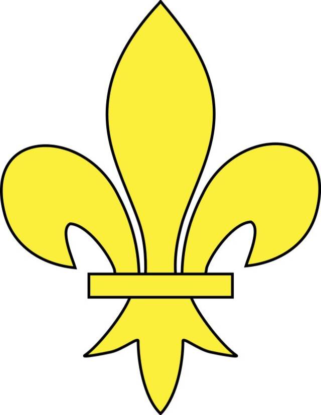 公社墙壁冠 fleur-de-lis 此图案象征着鸢尾花,它与法国的君主政体有