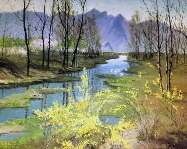 《初春》布面油画 50x60cm 2008