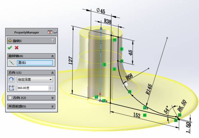 solidworks简单建模:一个叶轮(放样,圆周阵列)
