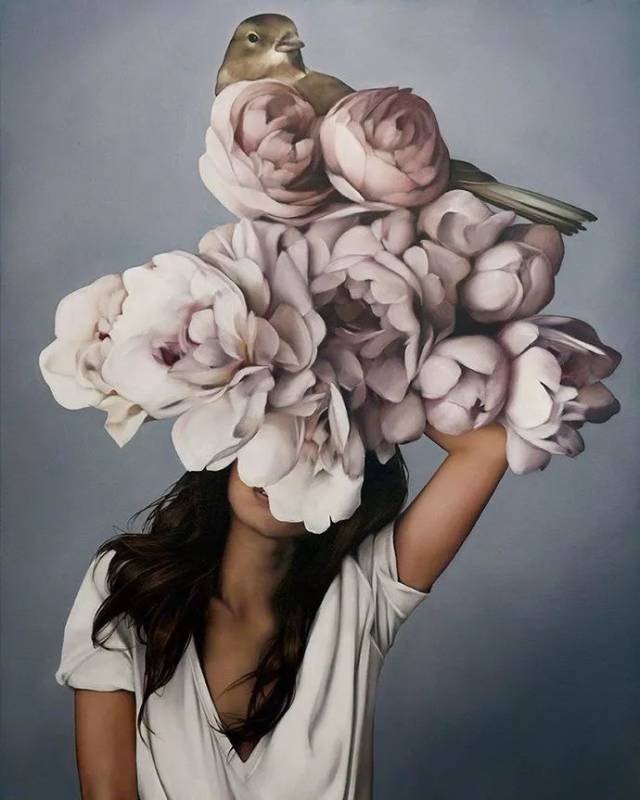 amy judd 的芙洛拉花神油画