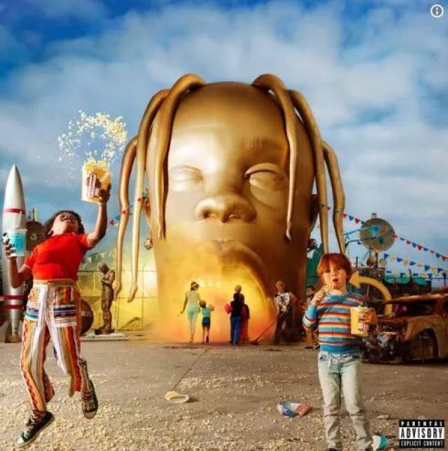travis scott头像 背影,travisscott头像背影 travis scott也同时放出了专辑封面,并且自恋的把自己的充气头像放置