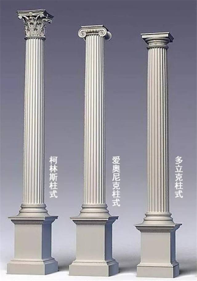 古希腊建筑多为环柱式建筑,中间为厅堂,大殿,四周环绕着柱子,在阳光的