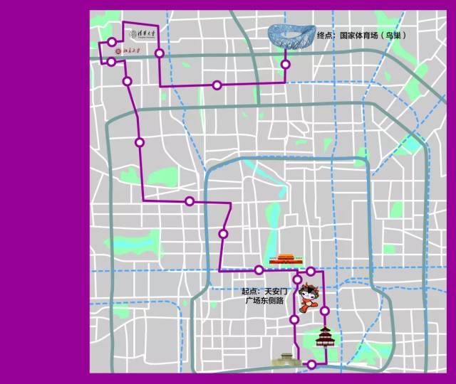 北京奥运会马拉松赛线路图