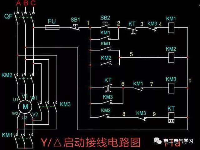 电路图 12,这是液压机电路接线图,工厂用的比较多,典型的有注塑机.