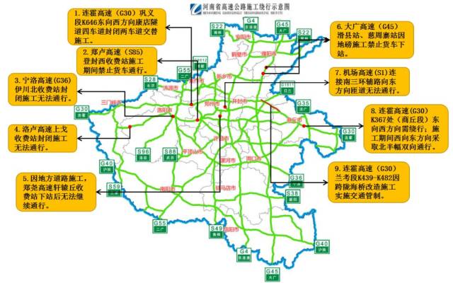 河南省高速公路优惠政策及施工路段汇总(截止8月)