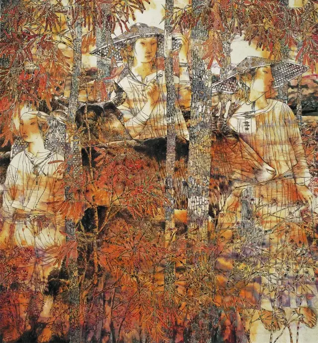 梁文博 《田野》 180x180cm 2009年 国画 第十一届全国美展