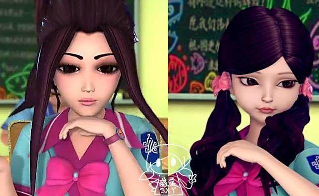 叶罗丽:旧版动画人物造型,王默大饼脸,辛灵仙子像蛇精图片