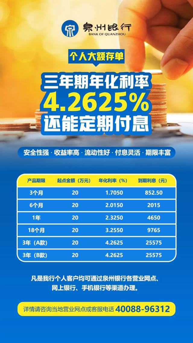 个人大额存单——资金保值增值的好去处